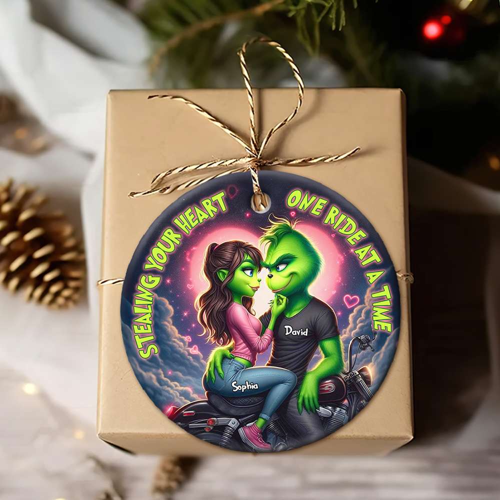 Personalized Gifts For Couple Green Christmas Ornament 04TOTN141124 - Image 3