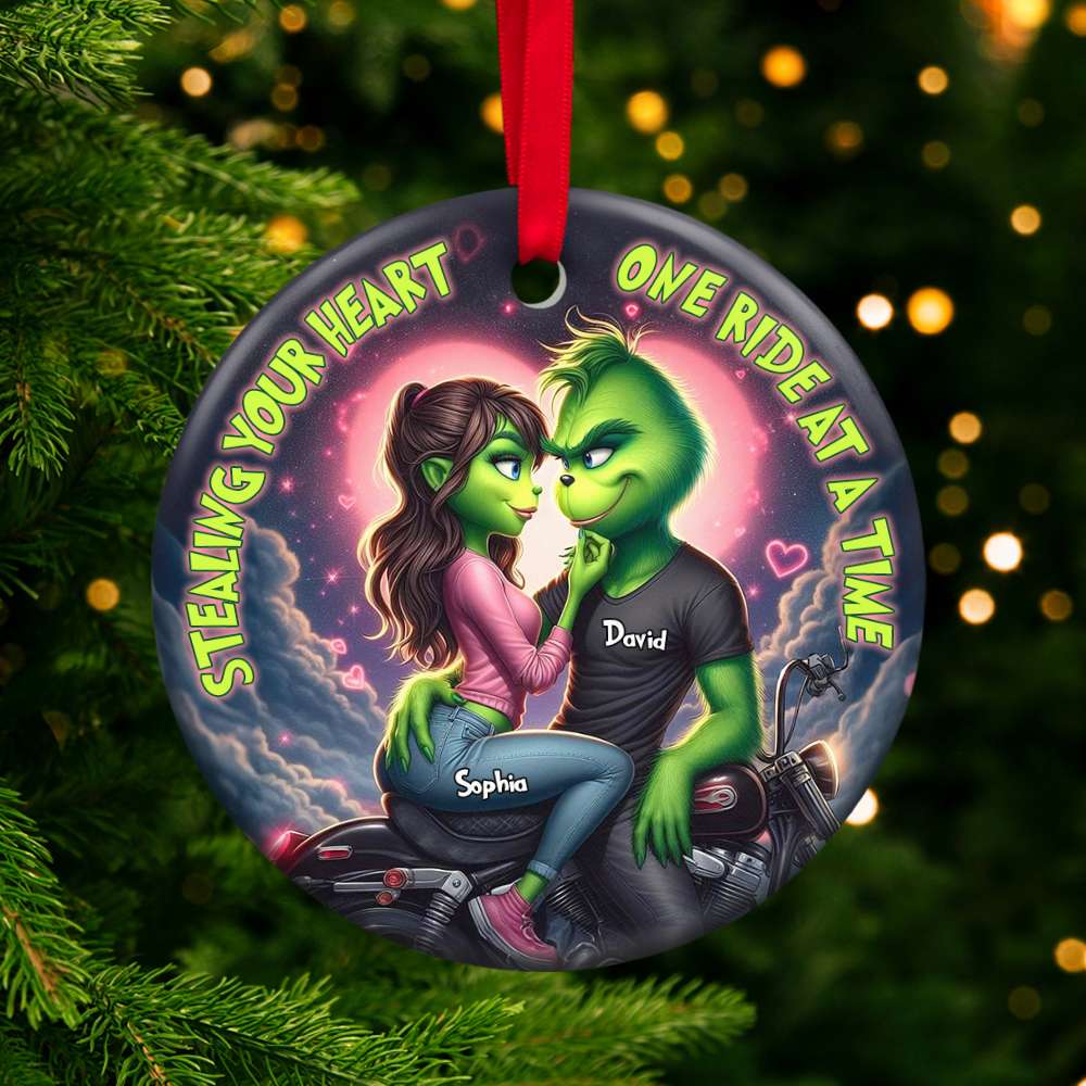 Personalized Gifts For Couple Green Christmas Ornament 04TOTN141124