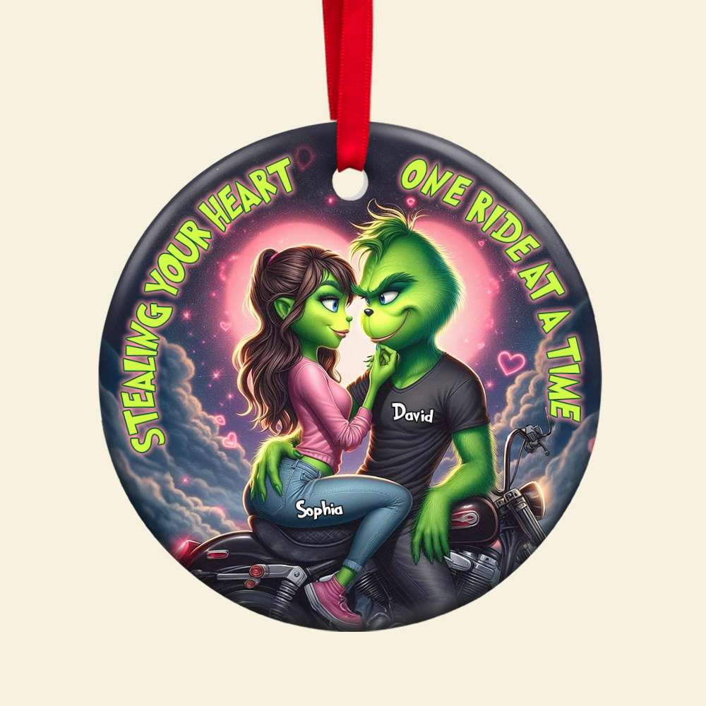 Personalized Gifts For Couple Green Christmas Ornament 04TOTN141124 - Image 5