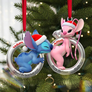Personalized Gifts For Couple, Little Monster Christmas Rings Acrylic Ornament 03ohmg130925