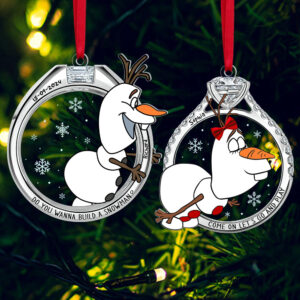 Personalized Gifts For Couple Matching Ornament, Naughty Snowman in Christmas Rings 01tgqn270924