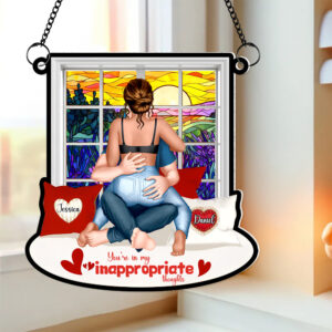 Personalized Gifts For Couple, Naughty Couple Acrylic Suncatcher Ornament Valentine 01KALU101224HH