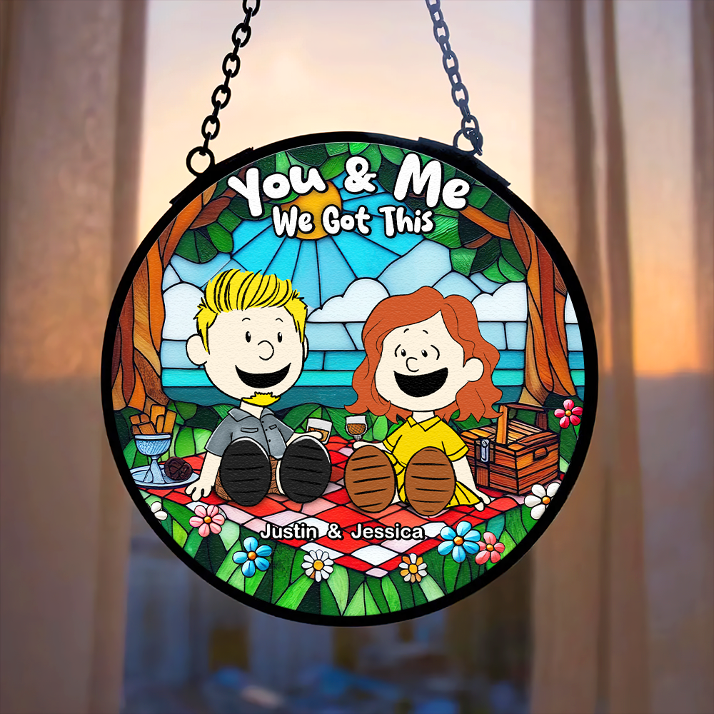 Personalized Gifts For Couple Stained Glass, Happy Picnic 07qhpu080125pa - Image 3