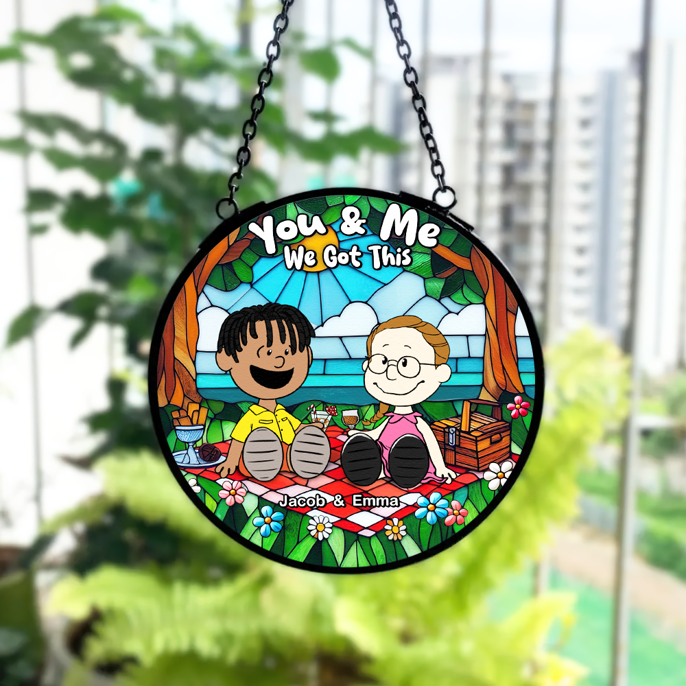 Personalized Gifts For Couple Stained Glass, Happy Picnic 07qhpu080125pa - Image 4