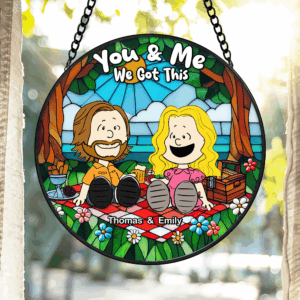 Personalized Gifts For Couple Stained Glass, Happy Picnic 07qhpu080125pa