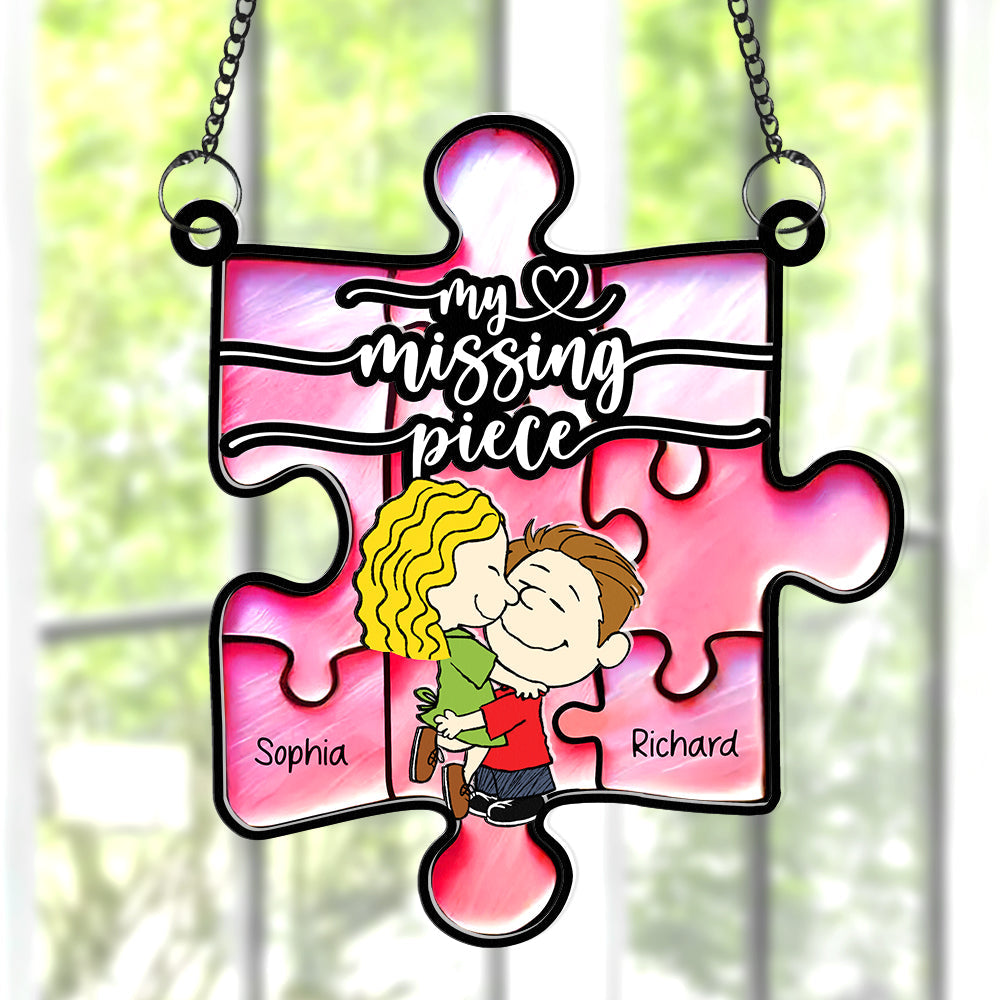 Personalized Gifts For Couple Suncatcher, My Missing Piece 03qhqn101224