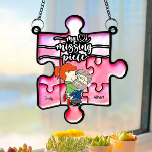 Alternative view of Personalized Gifts For Couple Suncatcher, My Missing Piece 03qhqn101224