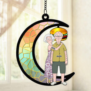Personalized Gifts For Couple Suncatcher Ornament 01OHDT070225HG