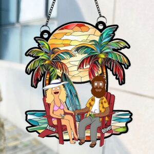Personalized Gifts For Couple Suncatcher Ornament 01xqti100225pa