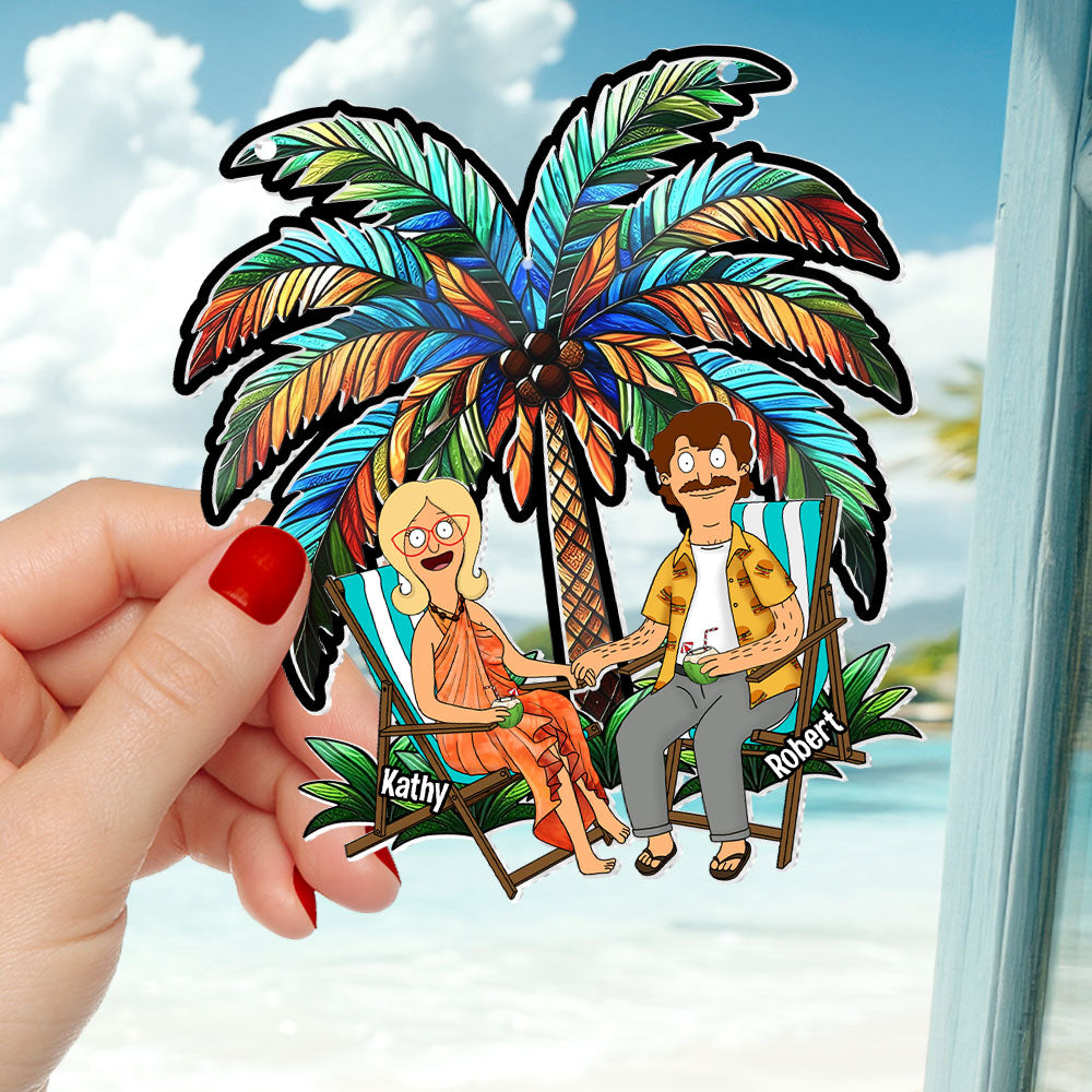 Alternative view of Personalized Gifts For Couple Suncatcher Ornament 01xqti100225pa