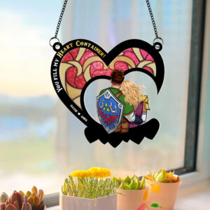 Alternative view of Personalized Gifts For Couple Suncatcher Ornament 02hupu180524hh