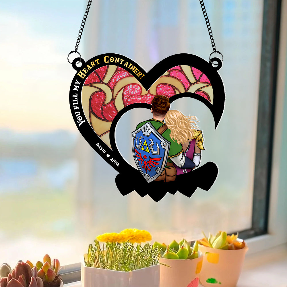 Alternative view of Personalized Gifts For Couple Suncatcher Ornament 02hupu180524hh
