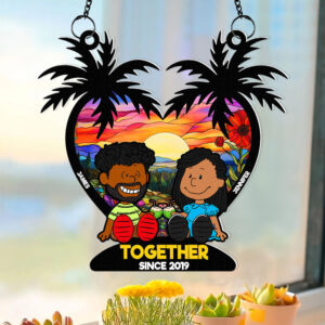 Personalized Gifts For Couple Suncatcher Ornament 02KADT080125PA