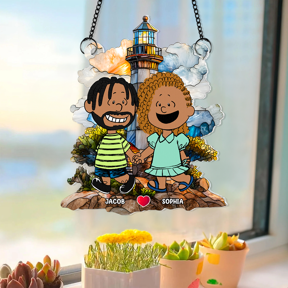 Personalized Gifts For Couple Suncatcher Ornament 02kapu110125hh - Image 4