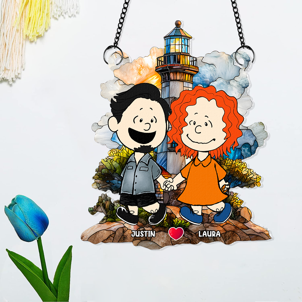 Personalized Gifts For Couple Suncatcher Ornament 02kapu110125hh - Image 5