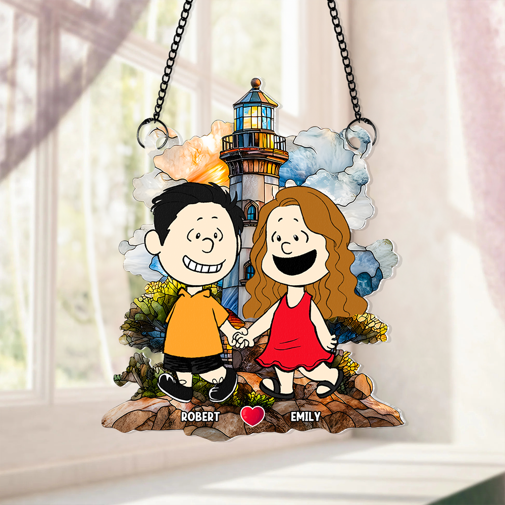 Personalized Gifts For Couple Suncatcher Ornament 02kapu110125hh
