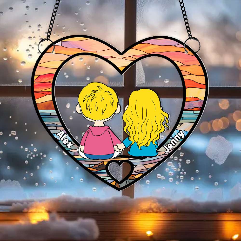 Personalized Gifts For Couple Suncatcher Ornament 02OHMH061224HG