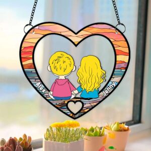 Alternative view of Personalized Gifts For Couple Suncatcher Ornament 02OHMH061224HG