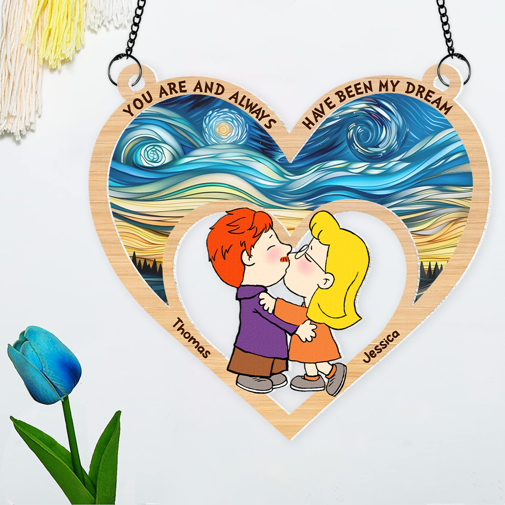 Personalized Gifts For Couple Suncatcher Ornament 03kapu091224hg - Image 3