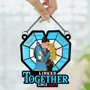 Alternative view of Personalized Gifts For Couple Suncatcher Ornament 03kaqn030125hg