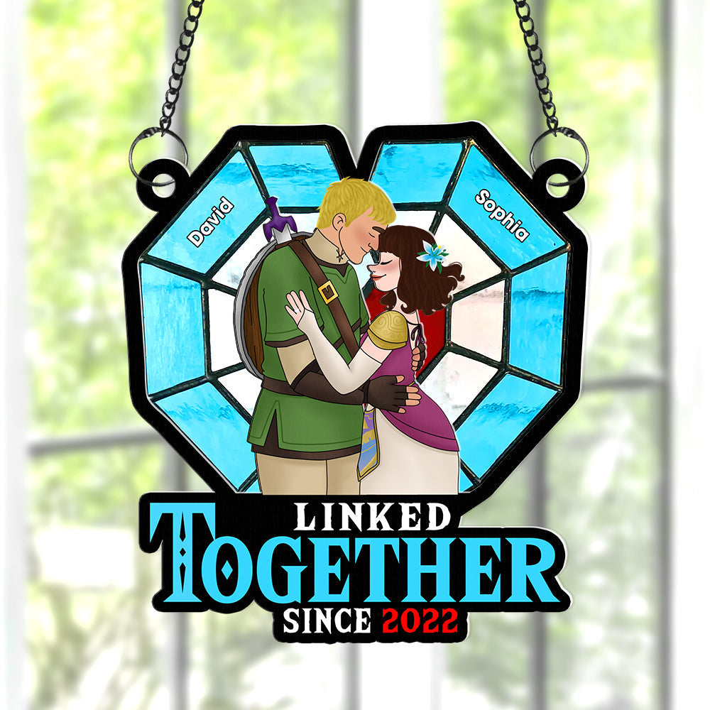 Personalized Gifts For Couple Suncatcher Ornament 03kaqn030125hg