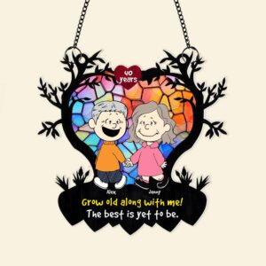Alternative view of Personalized Gifts For Couple Suncatcher Ornament 04KAMH161224DA