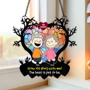 Personalized Gifts For Couple Suncatcher Ornament 04KAMH161224DA