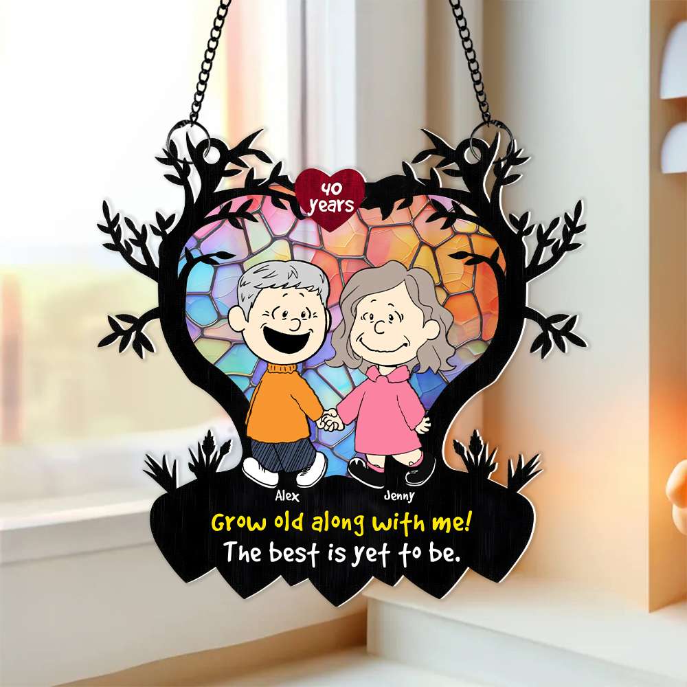 Personalized Gifts For Couple Suncatcher Ornament 04KAMH161224DA