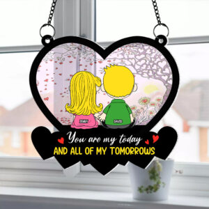 Alternative view of Personalized Gifts For Couple Suncatcher Ornament 04katn041224hg