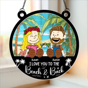 Personalized Gifts For Couple Suncatcher Ornament 04toti080125pa