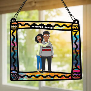 Alternative view of Personalized Gifts For Couple Suncatcher Ornament 05ACDT040225HG