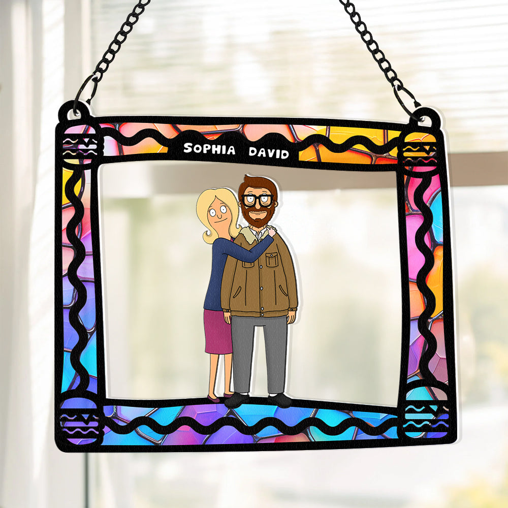 Personalized Gifts For Couple Suncatcher Ornament 05ACDT040225HG