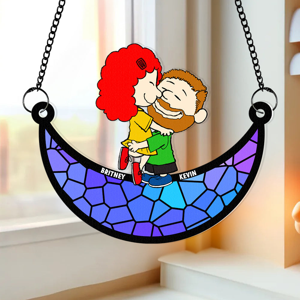 Personalized Gifts For Couple Suncatcher Ornament 05ACDT200125HG
