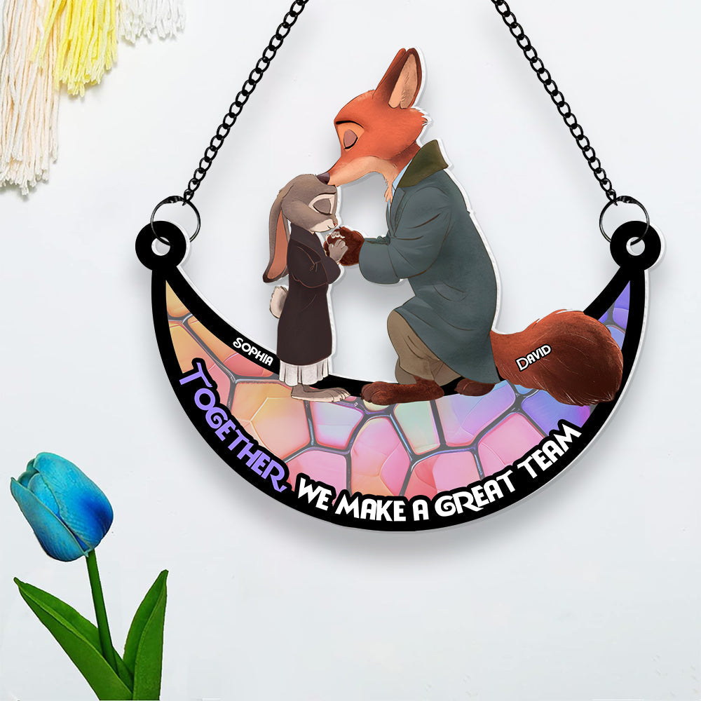 Personalized Gifts For Couple Suncatcher Ornament 05KADT060624 - Image 5