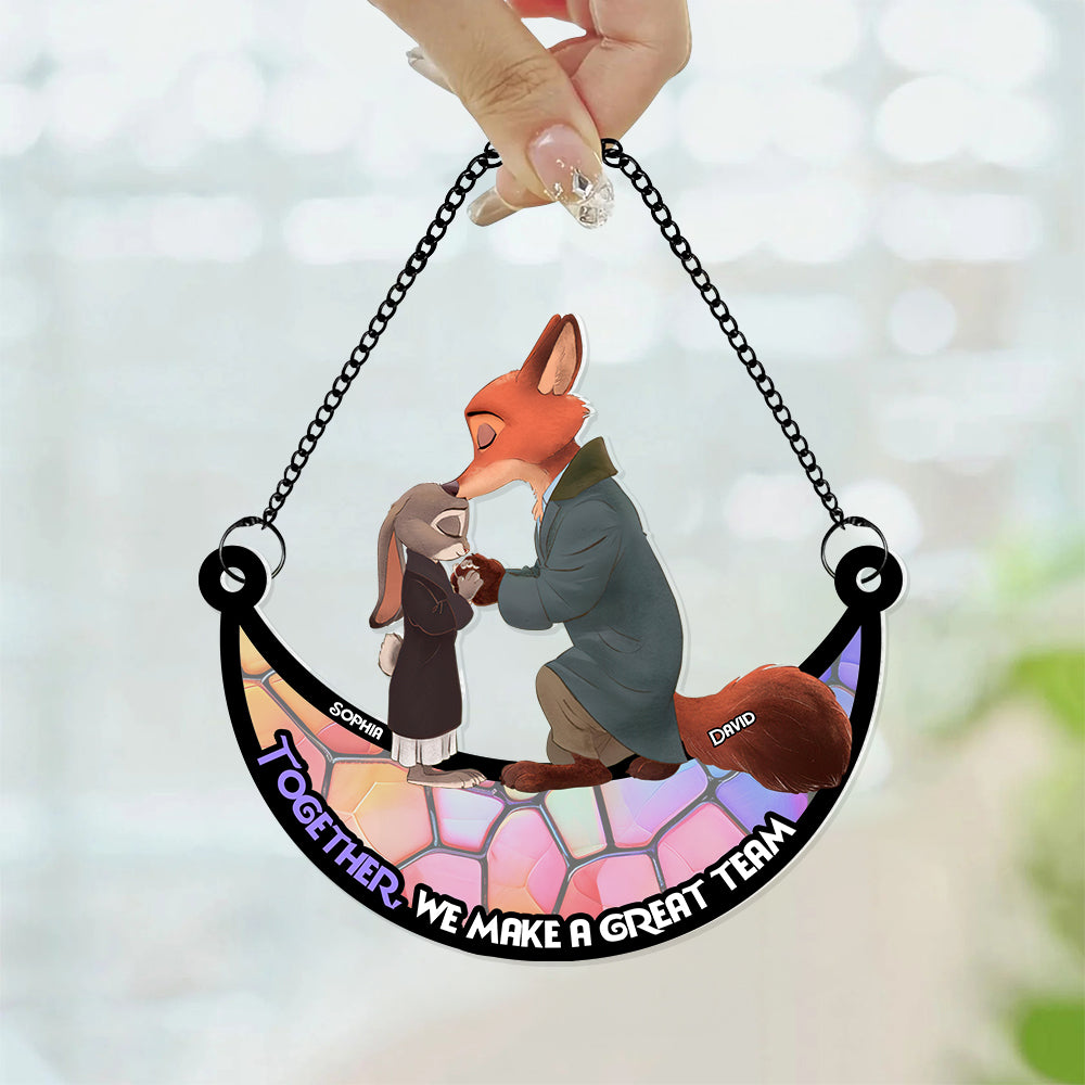 Personalized Gifts For Couple Suncatcher Ornament 05KADT060624 - Image 4