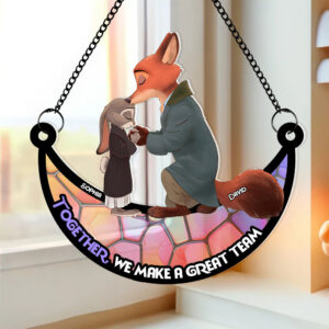 Alternative view of Personalized Gifts For Couple Suncatcher Ornament 05KADT060624
