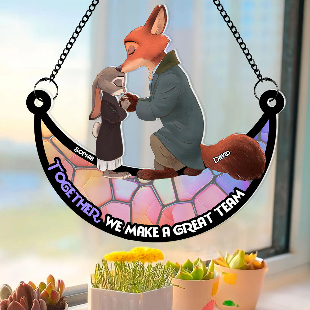 Personalized Gifts For Couple Suncatcher Ornament 05KADT060624
