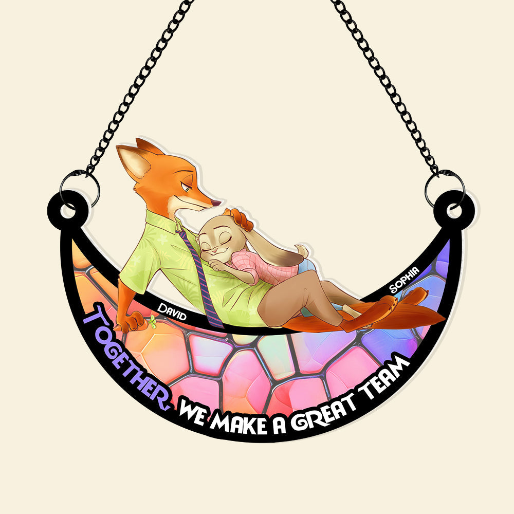 Personalized Gifts For Couple Suncatcher Ornament 05KADT060624 - Image 7