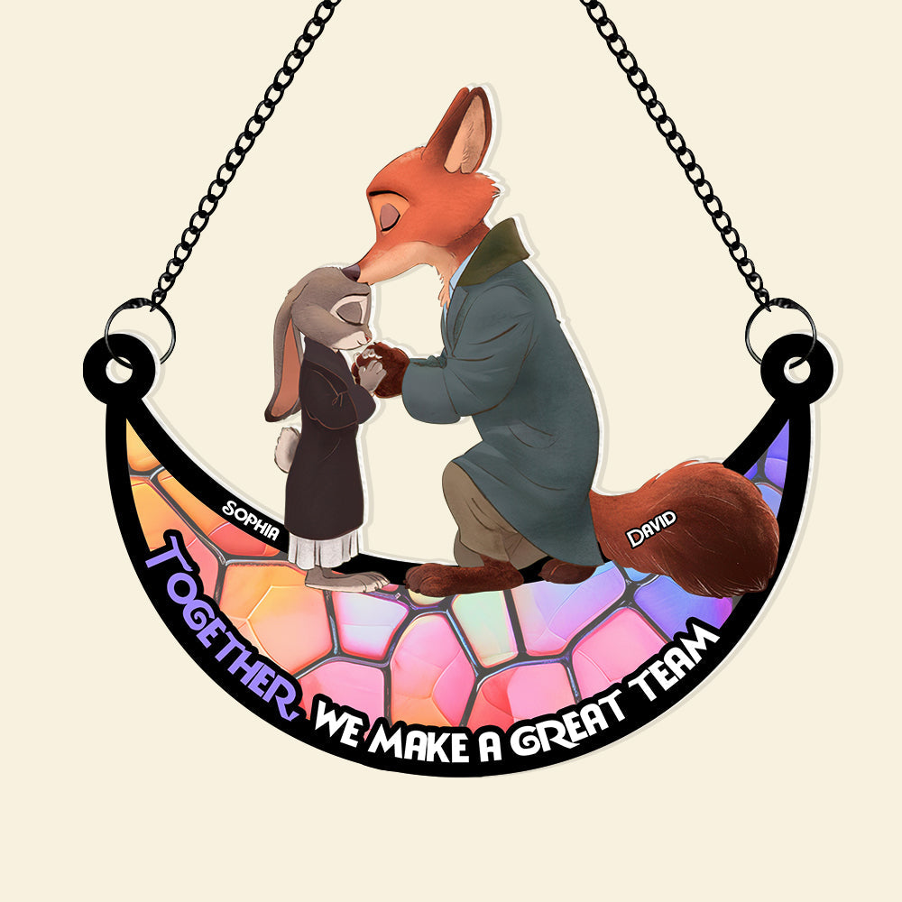 Personalized Gifts For Couple Suncatcher Ornament 05KADT060624 - Image 6