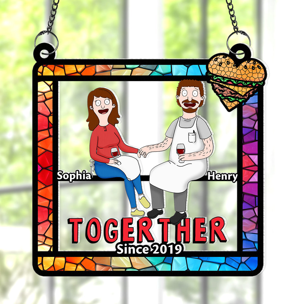Personalized Gifts For Couple Suncatcher Ornament 06ohqn130225pa
