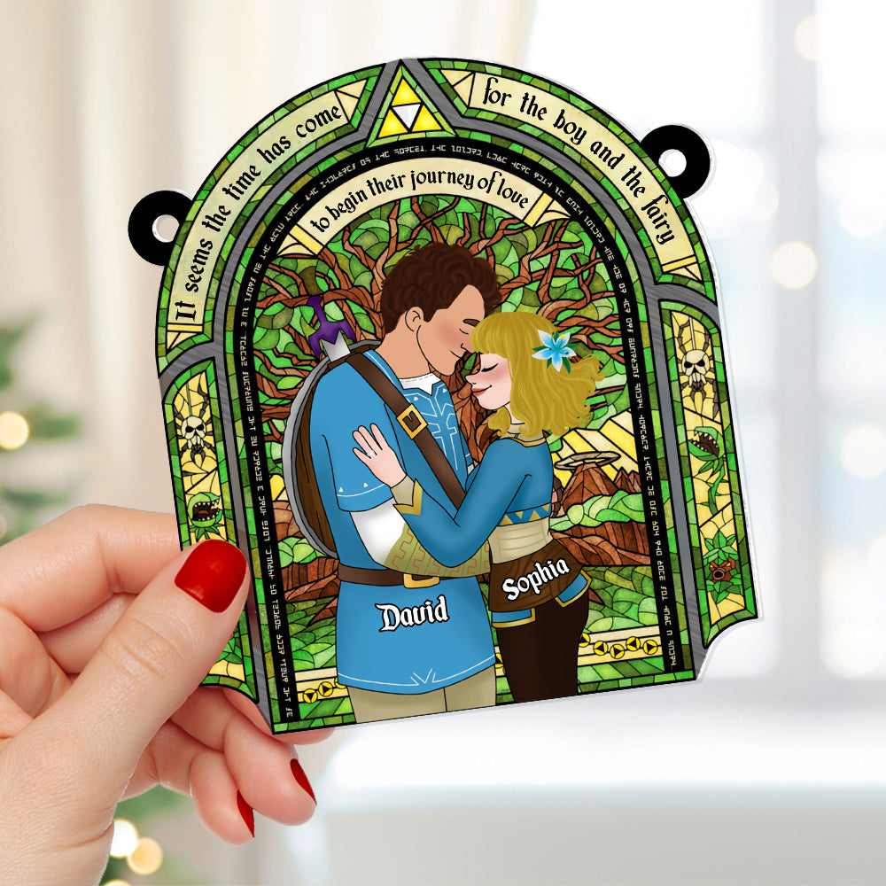 Personalized Gifts For Couple Suncatcher Ornament 06TGDT221124HG - Image 6