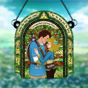 Alternative view of Personalized Gifts For Couple Suncatcher Ornament 06TGDT221124HG