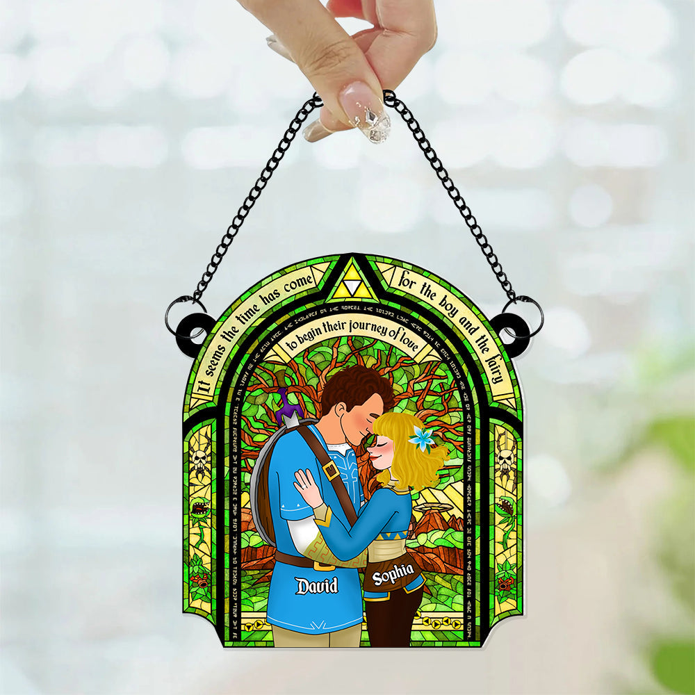Personalized Gifts For Couple Suncatcher Ornament 06TGDT221124HG - Image 5