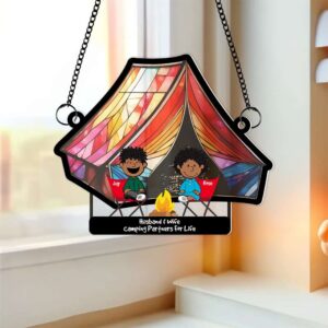 Alternative view of Personalized Gifts For Couple Suncatcher Ornament Camping Couple 04KAMH131224HH