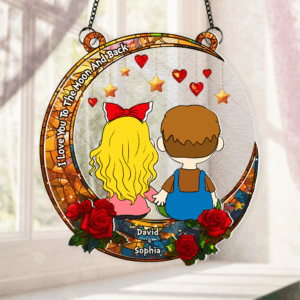 Personalized Gifts For Couple Suncatcher Ornament Cartoon Couple 01xqpu051224hg