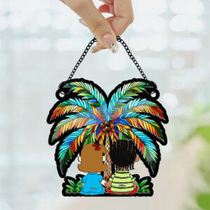 Alternative view of Personalized Gifts For Couple Suncatcher Ornament Summer Couple 02KAQN261224HG
