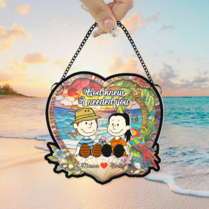 Alternative view of Personalized Gifts For Couple Suncatcher Ornament Summer Holiday 02KAMH100125PA
