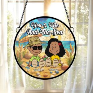 Personalized Gifts For Couple Suncatcher Ornament You Me And The Sea 03XQMH100125PA