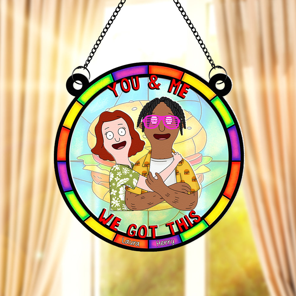 Personalized Gifts For Couple Suncatcher Ornament You & Me We Got This 01NAQN080225HG - Image 5