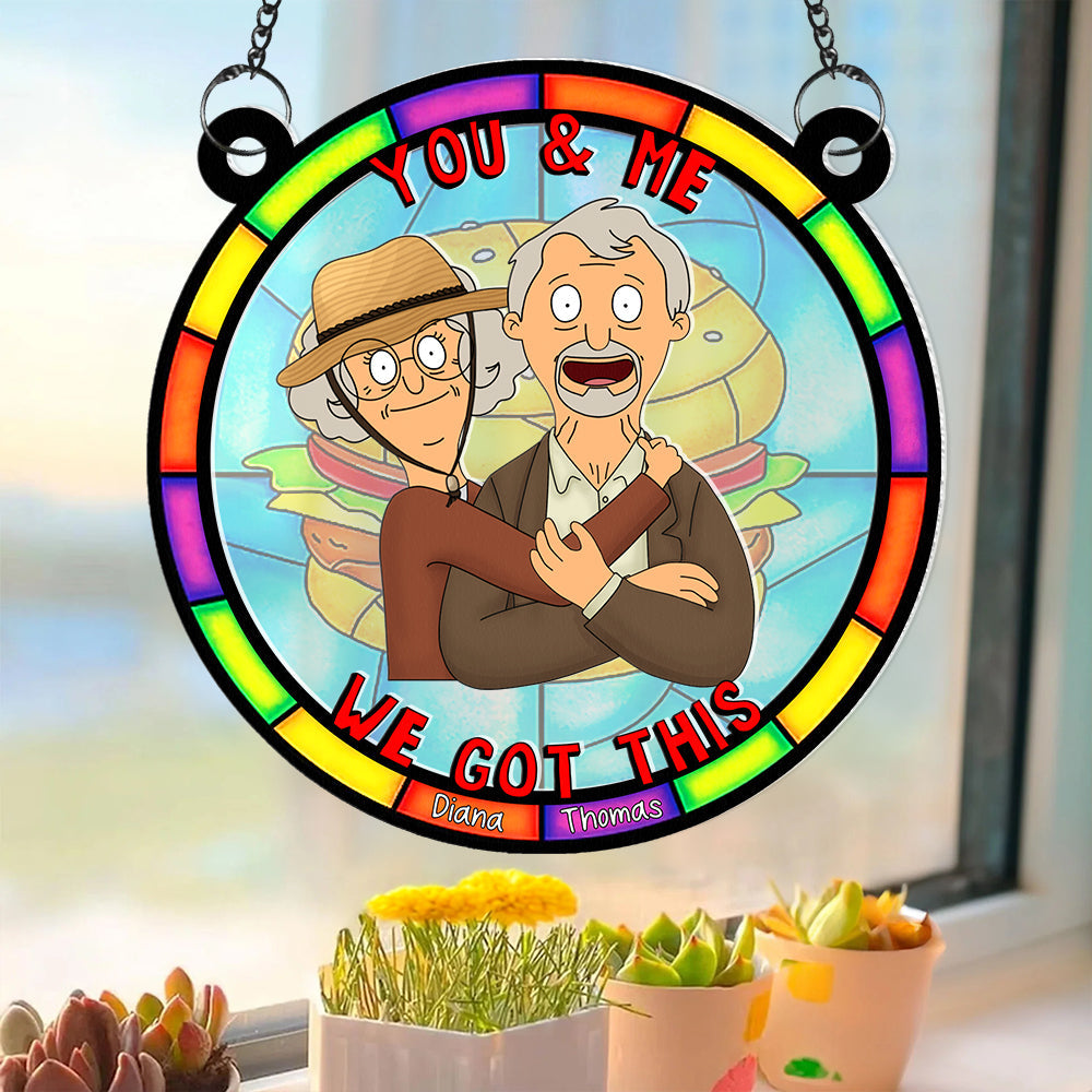 Personalized Gifts For Couple Suncatcher Ornament You & Me We Got This 01NAQN080225HG - Image 4